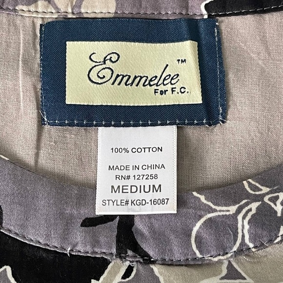 FRANCESCA‎ COLLECTION EMMELEE Floral Shift Dress Sz Med Bell 3/4 Ruffled Sleeves - Picture 4 of 6